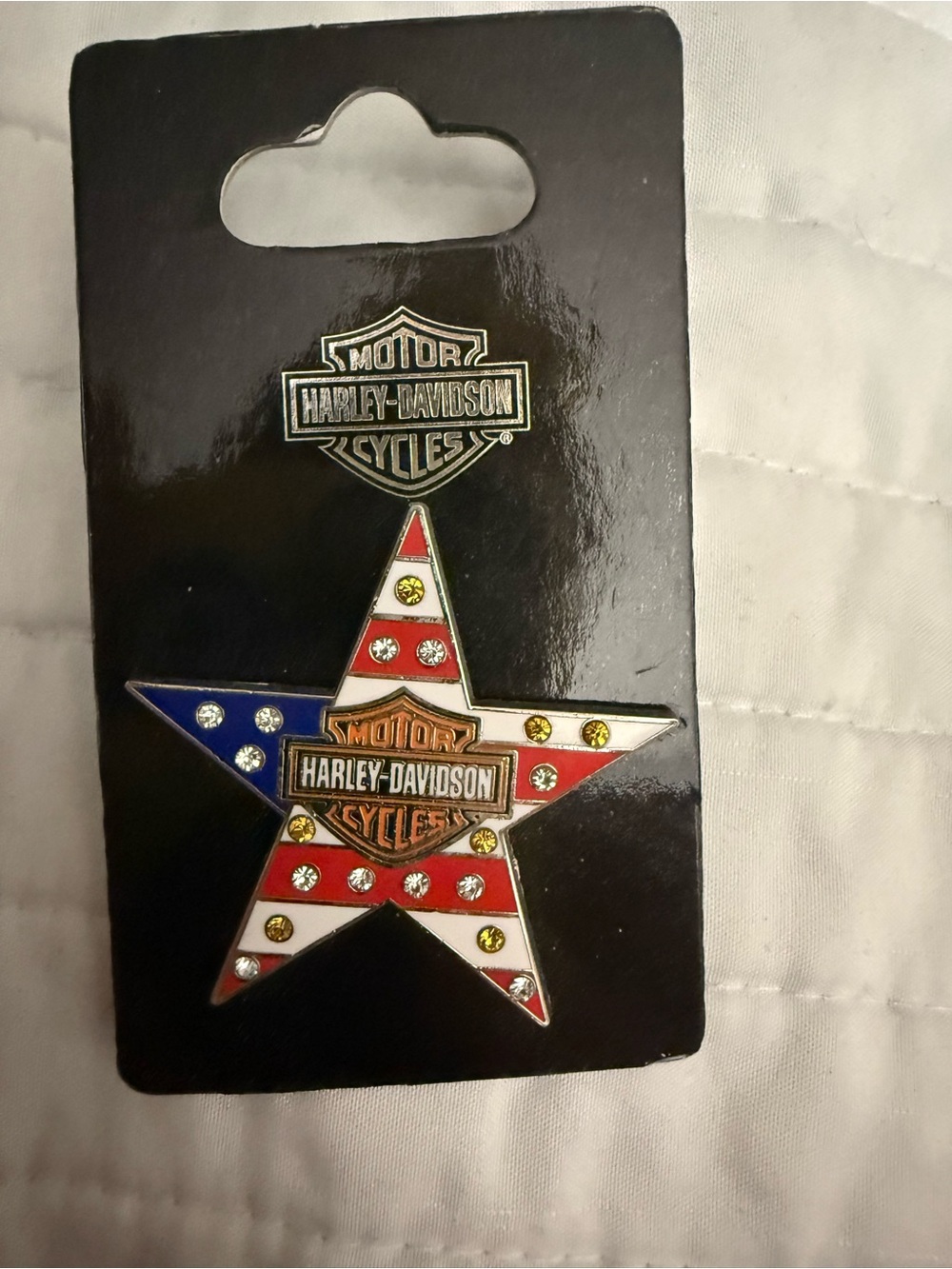 Harley-Davidson Black Pin & Back Display Card